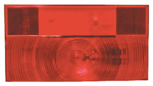 Picture of Peterson Mfg Replacement Rectangular Tail Light Lens, Red Part# 18-1439    V25913-25