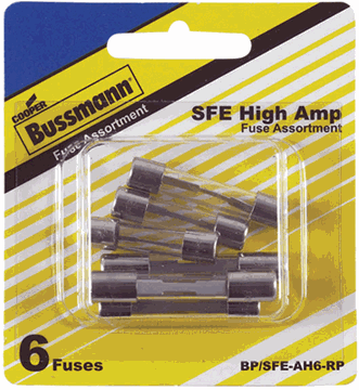 Picture of Bussman Assort. SFE Glass Fuses Part# 19-3487   BP/SFE-AH6-RP
