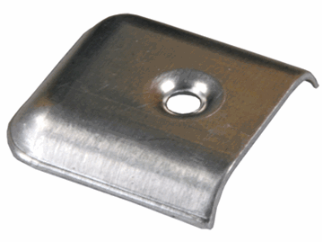 Picture of Side Molding End Cap; 1-1/4 Inch Length x 1-3/8 Inch Width x 1/4 Inch Depth; Chrome; Metal; Set Of 4 Part# 20-1170  49675