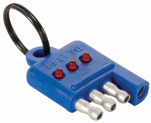 Picture of Trailer Wiring Circuit Tester; Trailer Wiring Connector Mounting Bracket; Fits 4 Wire Flat; Test Left/Right Turn/ Brake And Taillight; LED Indicator Light; Part# 30178 