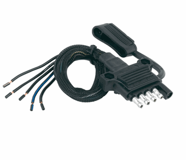 Picture of Trailer Wiring Connector; Trailer Side; 5 Way Flat; 18 Inch Wire Length Part# 30486 