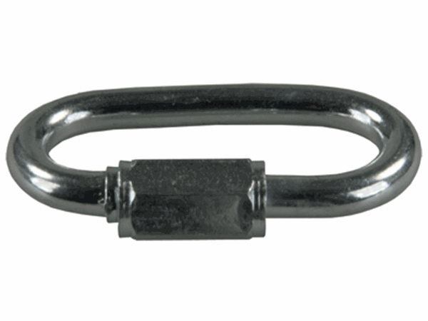 Picture of Trailer Safety Chain Quick Link; D Type; 3/16 Inch Diameter; Zinc Plated; Steel; Set Of 2 Part# 31639 01305 