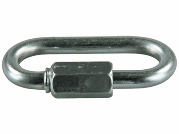Picture of Trailer Safety Chain Quick Link; D Type; 1/4 Inch Diameter; Zinc Plated; Steel; Set Of 2 Part# 31640 01315 