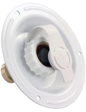 Picture of JR Products 1/2" Fresh Water Inlet, White Part# 10-1107    62125