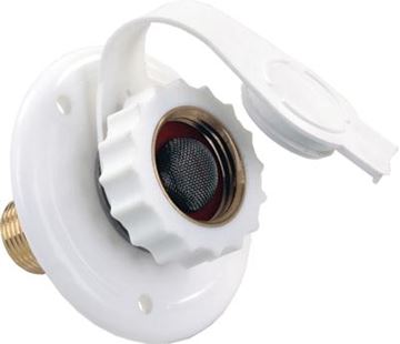 Picture of JR Products 3/4" Fresh Water Inlet, Polar White Part# 10-1103    62145