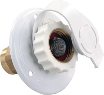 Picture of JR Products Fresh Water Inlet, White Part# 10-1104    62155