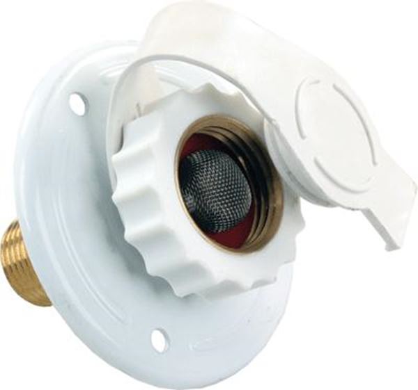 Picture of JR Products Fresh Water Inlet, White Part# 10-1105    62165