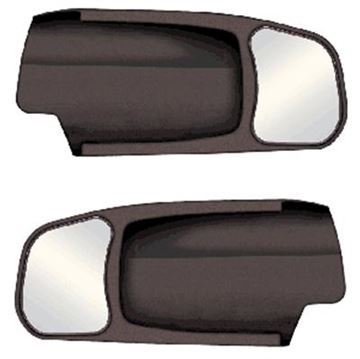 Picture of Dodge Ram & Ram; Exterior Towing Mirror; Slide On; Non-Extendable; Glass Manual Adjust; Without Turn Signal Indicator; Without Heat; Non-Folding; Black; Set of 2 Part# 32191 11400