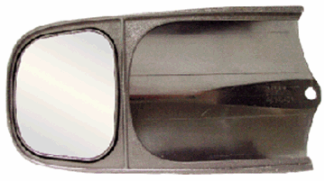Picture of Exterior Towing Mirror; Slide On; Non-Extendable; Glass Manual Adjust; Without Turn Signal Indicator; Without Heat; Non-Folding; Black; Single Part# 34608 10000