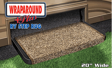 Picture of Entry Step Rug; Wraparound ® Plus; Wrap Around Hook And Spring; 20 Inch Width; Brown; Outdoor Turf With Marine Backing; With Shrink-wrap And Sleeve; Single Part# 45841 2-0071 