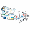 Picture of State Sticker's Canada Provinces Stickers Part# 03-0169   800