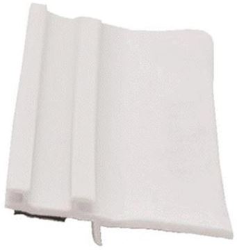 Picture of Slide Out Seal; EK Seal Base With 2 Inch Wiper; 1/2 Inch Thickness x 2-3/4 Inch Width x 35 Foot Length; White With Hats Red Tape; Rubber Part# 13-1044    018-426