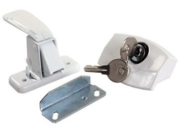 Picture of JR Products Entry Door Latch, White Part# 20-0753    11685