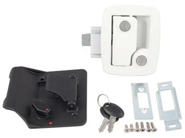 Picture of AP Products Bauer Entry Door Lock, White/Black Part# 20-0744    013-534