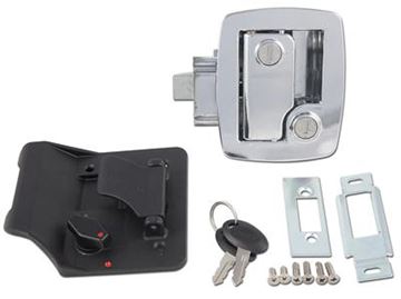 Picture of AP Products Bauer Entry Door Lock, Chrome/Black Part# 20-0745    013-535