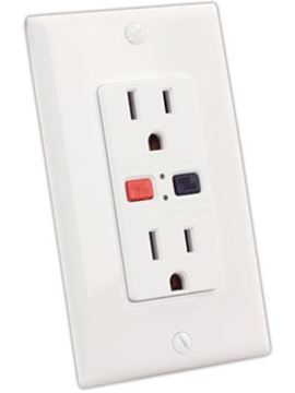 Picture of JR Products Receptacle Outlet 120V/15Amp White Part# 19-2983   15005