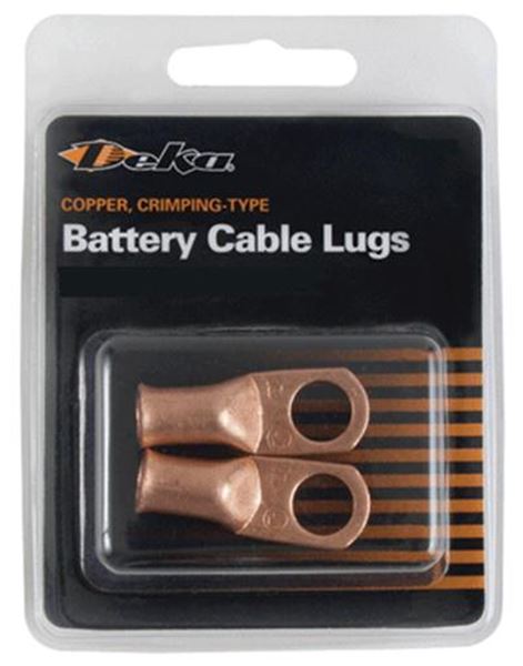 Picture of Battery Cable Eyelet; Deka; 5/16 Inch Eyelet; 6 Gauge; Copper; Set Of 2 Part# 50922 00549 CP 124