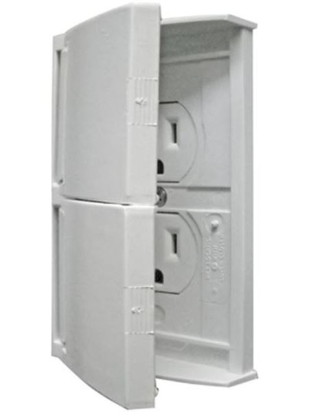 Picture of Valterra Outdoor Dual Receptacle 125V, White Part# 72-6448   DG52499SVP