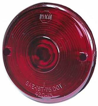 Picture of Peterson Mfg Round Screw-On Lens, Red, 2pack Part# 18-0543    V420-15
