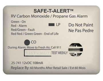 Picture of MTI Ind. Safe-T-Alert Dual LP/CO Detector Part# 03-0647    25-741-WT