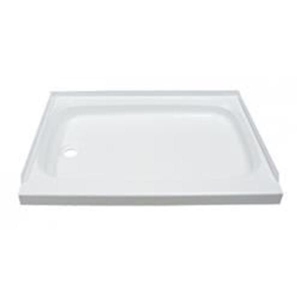 Picture of Shower Pan; Better Bath; Rectangular; 24 Inch x 32 Inch; With Threshold; Left Hand Drain; White; ABS Part# 21492 210369