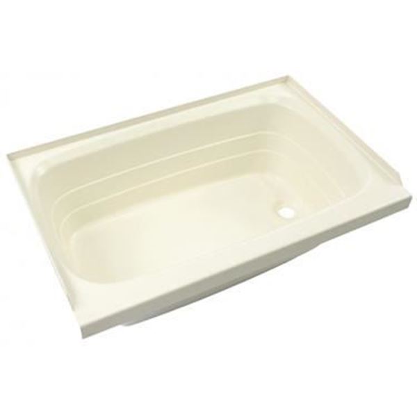 Picture of Bathtub; Better Bath; Standard Tub; 24 Inch x 40 Inch; With Threshold; Without Seat; Smooth Floor Surface; Right Hand Drain; White; ABS Part# 21480 209678 