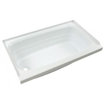 Picture of Bathtub; Better Bath; Standard Tub; 24 Inch x 36 Inch; With Threshold; Without Seat; Smooth Floor Surface; Left Hand Drain; Parchment; ABS Part# 21451 209372 