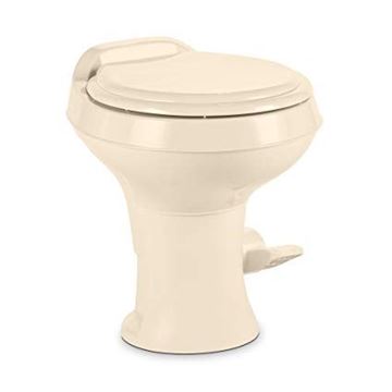 Picture of Toilet; 301 Series; Permanent; Elongated Seat With 13-1/2 Inch Seat Height; Pedal Flush Control; Triple-Jet Bowl Rinse; Bone; 15-1/2 Inch Height x 16 Inch Width x 19-3/4 Inch Depth; Without Hand Sprayer Part# 21263 302301673 