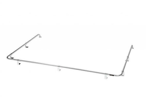 Picture of Roof Rack; Universal With 90 Inch Reducible Width By Trimming The Non-Swaged Ends Of The Rear Tube; Bolt-On Mount; Bright Anodized Finish; Silver Part# 05-0102 LA-500 