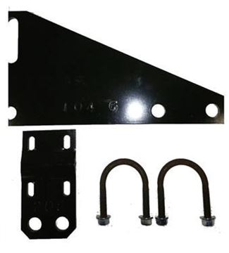 Picture of Beaver Coaches, Holiday Rambler Ambassador & Imperial, Monaco Coach, Safari Motor Coaches; Steering Stabilizer Bracket; With Part Number 55-104-6 Anchor Bracket/ Part Number 55-208 Tie Rod Bracket/ 3/8 Inch X 2 Inch U-Bolt Kit Part# 32399 G-002K4 