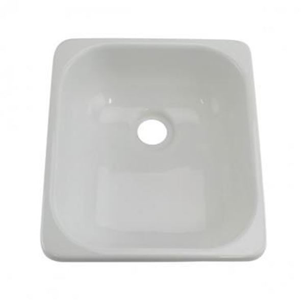 Picture of 13X15 SQUARE KIT SINK, WHITE Part# 21473 209630 CP 490