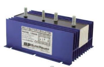 Picture of Battery Isolator; SurePower™; Prevent Auxiliary Batteries From Draining Main Battery Power In Vehicle Electrical Systems; 130 Amp; With Wiring Kit Part# 19-3805  RB/BI-130A