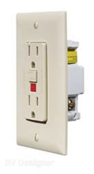 Picture of RV Designer Dual Receptacle 15/20A 125V, Ivory Part# 19-2408   S803