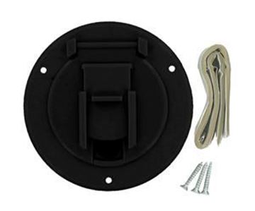 Picture of Valterra Electrical Hatch Round 3.5" Cutout, Black Part# 19-3370   A10-2135BKVP