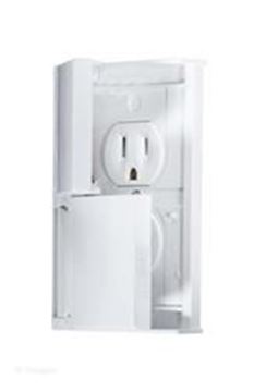 Picture of RV Designer Dual Receptacle Weatherproof Cover, White Part# 19-2440   S905