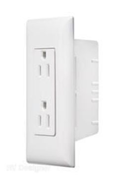 Picture of RV Designer Self Contained Dual Receptacle 125V, White Part# 19-2433    S831