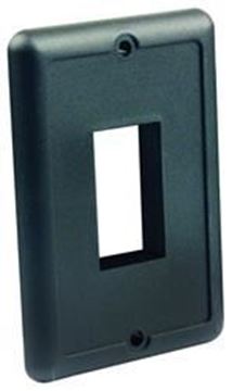 Picture of JR Products Single Switch Faceplate, Black Part# 19-0029   14045