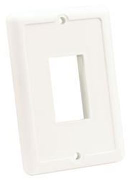 Picture of JR Products Single Switch Faceplate, White Part# 19-1607   14035