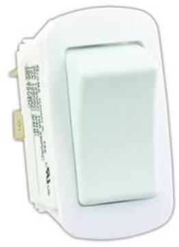 Picture of JR Products Rocker Waterproof On/Off Switch 12V White Part# 19-1603   14015