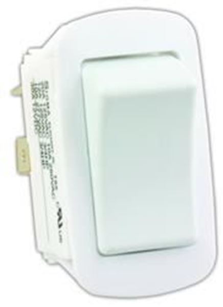 Picture of JR Products Rocker Waterproof On/Off Switch 12V White Part# 19-1603   14015