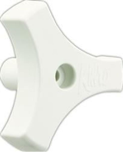 Picture of JR Products Triangle Crank Knob, White, 13/16In Shaft Part# 23-0161   20185
