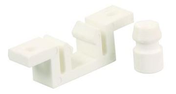 Picture of JR Products Accordion Door Latch, 1/2In Deep Cut Out, White Part# 20-1247   81855