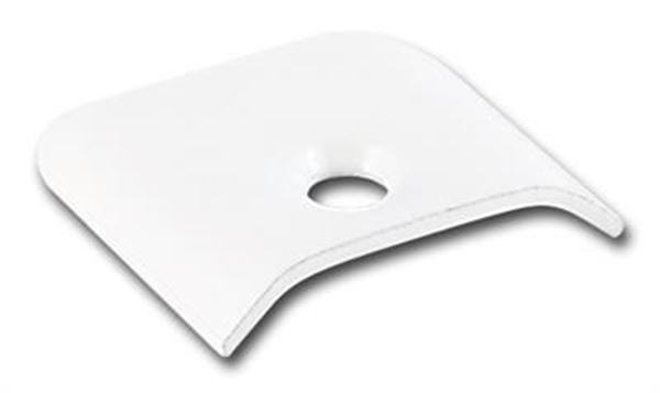 Picture of Side Molding End Cap; Polar White; Aluminum; 1-3/8 Inch x 1-1/4 Inch; 10 Per Carton Part# 20-6910    021-39201