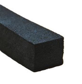Picture of Door Window Channel Seal; Foam Type Seal; Mounts With Adhesive Backing; 1 Inch Width x 1-1/4 Inch Height x 25 Foot Length; Black/ Ethylene Propylene Diene Monomer (EPDM); With Pressure Sensitive Adhesives Tape; Low Density Neo Part# 13-1059    018-821125