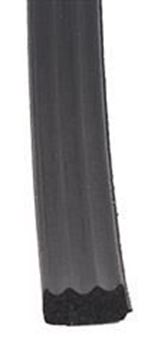 Picture of Door Window Channel Seal; Ribbed Seal; 3/16 Width x 3/8 Height x 50 Foot Length; Black; With PSA Tape Part# 13-1005    018-664
