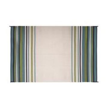 Picture of Faulkner Reversible Patio Mat, 9Ft X 12Ft, Blue/Green Stripes Part# 01-1037    68678