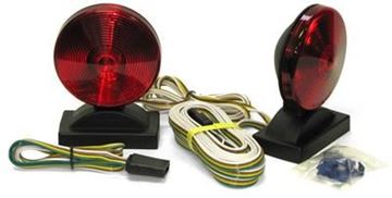 Picture of Tow Light Kit; With Trunk Harness/ 20 Foot Four-Wire Harness/ Connectors/ Installation Instructions; Magnetic Mount Part# 18-0523    V555
