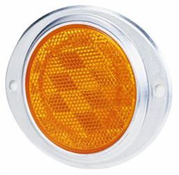 Picture of Peterson Mfg Round Reflector W/Housing, 3In, Amber Part# 18-0380    V472A
