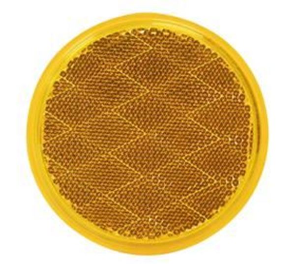 Picture of Peterson Mfg Round Reflector, 3-3/16In, Amber Part# 18-0384    V475A