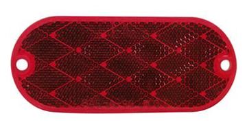 Picture of Peterson Mfg Oblong Reflector, 4-3/8In X 1-7/8In, Red Part# 18-0546    V480R